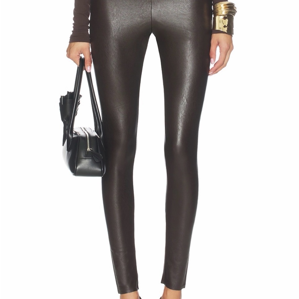 Commando Faux Leather Leggings in Espresso - Women's Pants - M